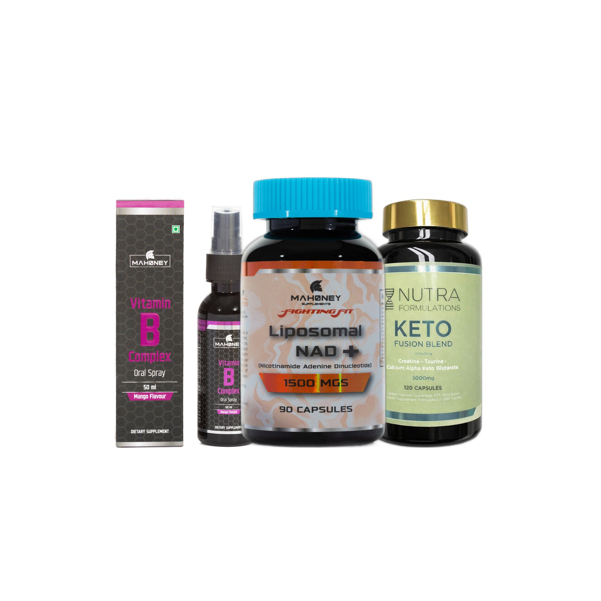 Energy Protocol: Vitamin B complex, Liposomal NAD Plus, Keto Fusion Blend