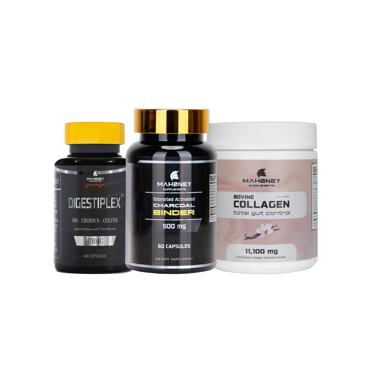Gut Protocol: Digestiplex, Activated Charcoal, Bovine Collagen
